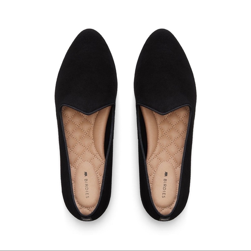 Birdies The Heron Black Suede Slipper